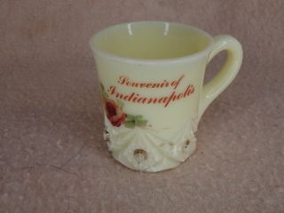 Indianapolis,  Indiana - Antique Custard Glass Souvenir Cup
