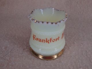 Frankfort,  Michigan - Antique Custard Glass Souvenir Cup