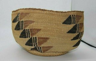 Large Klamath Or Modoc Indian Storage Hat Basket Native American Basketry 1890s