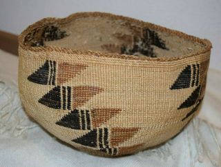 Large Klamath or Modoc Indian Storage Hat Basket Native American Basketry 1890s 2