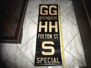 Nyc Route Subway Roll Sign Gg Brooklyn Queens Hh Fulton Street S Special Ny Art