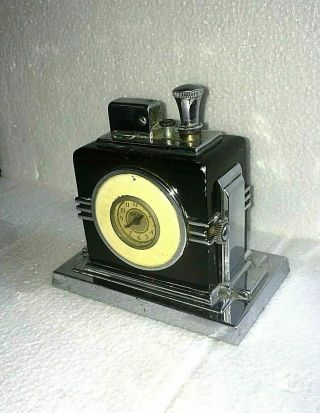 Ronson Touch Tip Clock Lighter 1930 ' s. 2