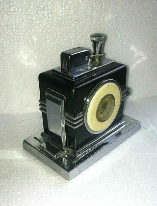 Ronson Touch Tip Clock Lighter 1930 ' s. 3