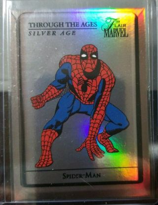 2019 Upper Deck Marvel Flair Spider Man Through The Ages Silver Age Sp 1:80