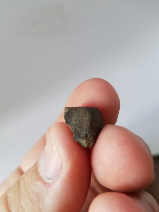 NWA 6963 Martian meteorite 1.  33 grams fusion crusted with flow lines 2