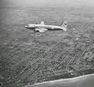 1940s Negative Ana Australian National Airways (ansett) Douglas Dc - 4