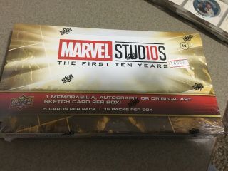 2019 Upper Deck Marvel Studios 10 The First Ten Years Factory Hobby Box