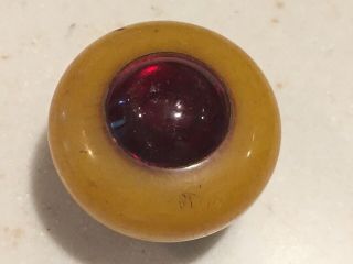 Vintage Bakelite Egg Yolk Red Eye Steering Wheel Suicide Shift Knob