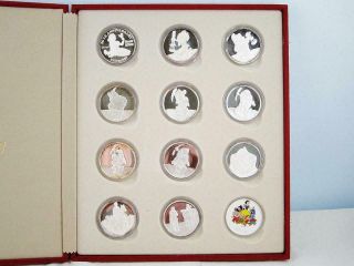 50th Anniversary Snow White & The Seven Dwarves 11 1 Ounce Silver Coin Set 1987