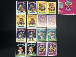 garbage pail kids series 1 1985 Complete Matte Set Gpk OS1 First Series 82 Card 5