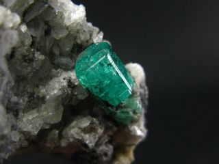 Gem Emerald Crystal On Matrix From Colombia - 2.  9 "