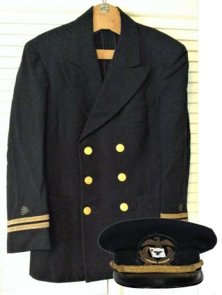 United States Line: Officer Uniform Coat And Cap,  C.  1935