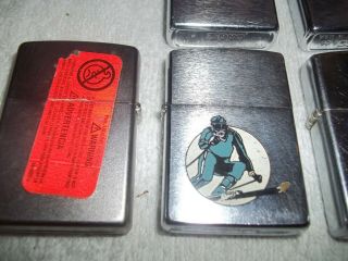 Zippo lighters 6 lighters,  one has small dent,  the others in good cond 2