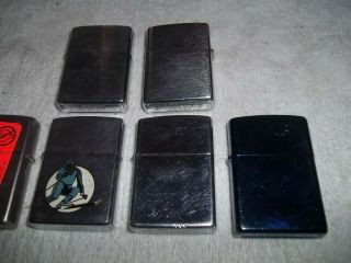 Zippo lighters 6 lighters,  one has small dent,  the others in good cond 3