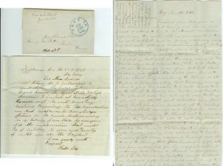 1848 Troy York Letter About British - American Institue Canada Fugitive Slaves