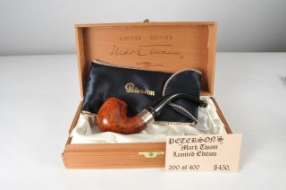 Peterson Dublin Mark Twain Limited Edition Tobacco Pipe w/ box & papers 290/400 2