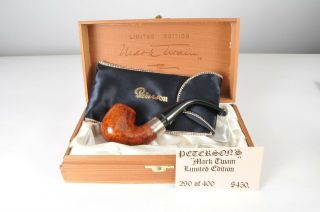 Peterson Dublin Mark Twain Limited Edition Tobacco Pipe w/ box & papers 290/400 3