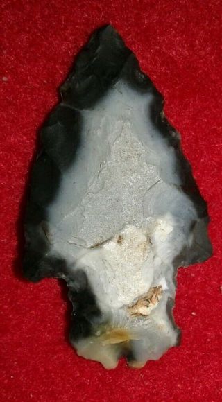 Authentic Arrowheads Oregon Artifacts 1 1/4 " Shaniko Stemmed Basalt & Agate