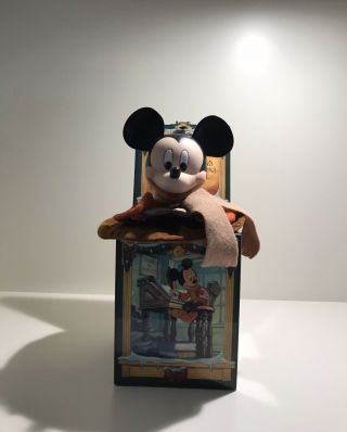Enesco Walt Disney Mickey Christmas Carol Ltd Edition Musical Jack - In - The - Box