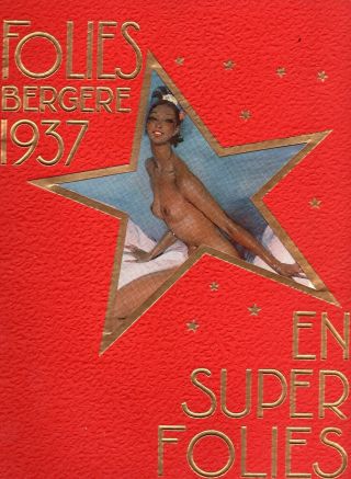 Rare Folies Bergere Program Featuring Josephine Baker In Show & On Cover
