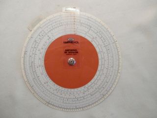 Vtg Amphenol Circular Slide Rule&radio Transmission Line Calculator - Smith Chart