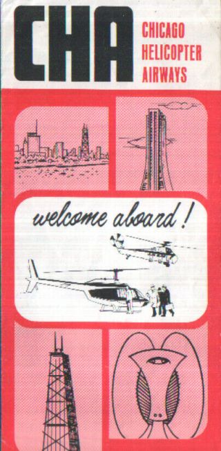 Cha Chicago Helicopter Airways Timetable (undated)