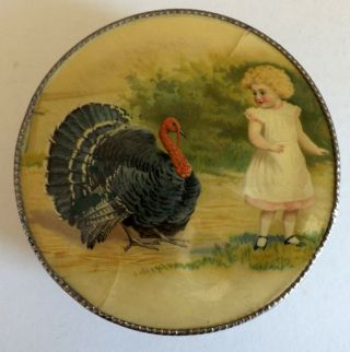Thanksgiving Candy Container Celluloid Paper Tin Antique Germany