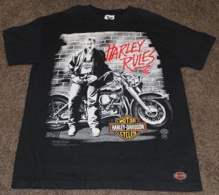 Vintage 1990 James Dean Harley Davidson Speed Limit Seventy T - Shirt Xl