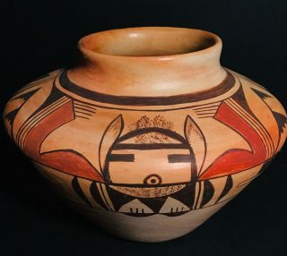 Fine Hopi Pictorial Polychrome Pottery Jar/vase,  Signed Ami,  C1950,  Nr