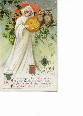 John Winsch 1911 " On Halloween " Post Card