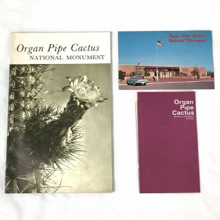 Vintage Arizona Travel Brochure Organ Pipe Cactus National Monument & Postcard
