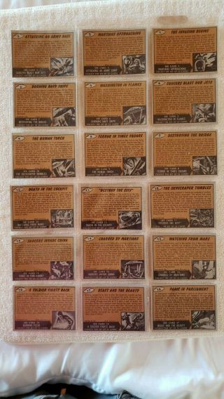 1962 Topps Mars Attacks Cards Complete Set of 55 Cards 8