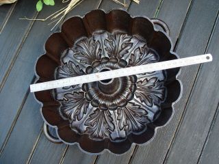 cast iron bundt cake pan,  cast iron cake pan,  antique,  oak leaf 8
