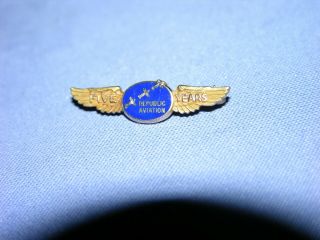 Ww 2 Period 10k Gold Republic Aviation Wings 5 Year Service Pin By Balfour Lgb