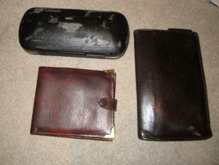 Personal Effects - Estate Harold Wilson - 2 Wallets & Pair Spectacles W Label
