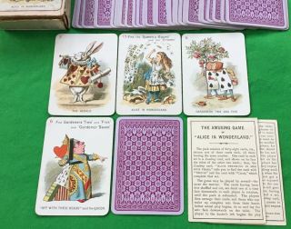 Antique De La Rue Card Game Alice In Wonderland Playing Cards Kartenspiel Cartes