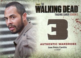 Walking Dead Season 3 Part 2 Jose Pablo Cantillo As Caesar M42 Wardrobe Card