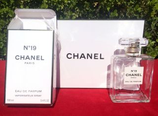 Empty Chanel No 19 Eau De Parfum 100ml Spray Perfume Bottle Gift Box Packaging