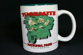 Yosemite National Park California Coffee Mug Travel Souvenir Map & Sights