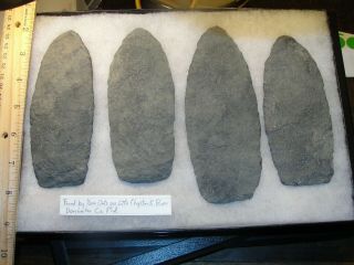 4 Blade Cache Rhyolite Or Argillite Indian Artifacts Dorchester Co.  Maryland 6 3