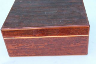 Elie Bleu Thuya Burl Wood Cigar Humidor Hygrometer Box Case w/ Key Tabletier 4