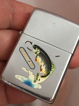 2032695 Patent Town & Country Zippo Lighter - Fish.  With Advertising