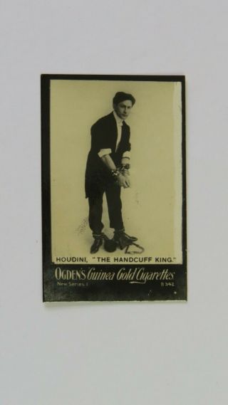 Ogdens Guinea Gold Cigarette Card Harry Houdini The Handcuff King Escapologist