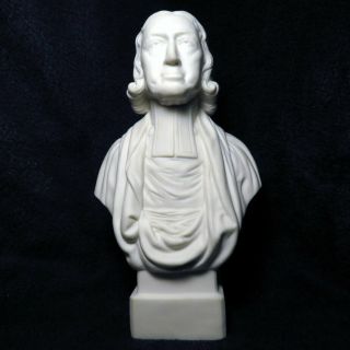 Rare Robinson & Leadbeater Parian Bust Of Rev.  John Wesley By Enoch Wood 7 3/4 "