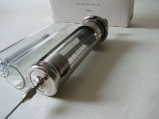Veterinary Vintage Russian Soviet Ussr Reusable Hypodermic Glass Syringe 20 Ml
