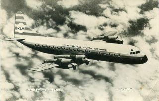 Airliner Postcard Klm Electra