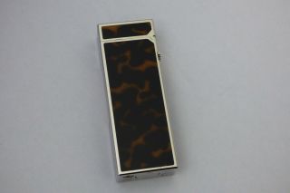 Dunhill Rollagas ' Pipe ' Lighter Brown/Black Lacquer/Palladium Trim - Fully Boxed 2