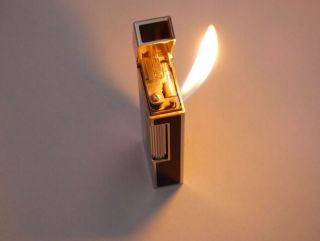 Dunhill Rollagas ' Pipe ' Lighter Brown/Black Lacquer/Palladium Trim - Fully Boxed 7