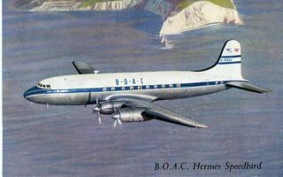 Airline Issue Postcard Boac Hermes