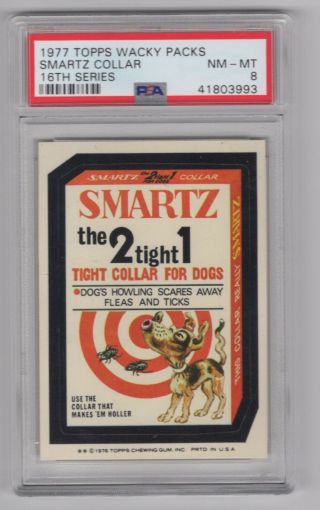 1977 Topps Wacky Packages Rare 16th Series Smartz Psa 8 2